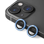 Apple iPhone 14 Plus Uyumlu CL-12 Premium Safir Parmak İzi Bırakmayan Anti-Reflective Kamera Lens Koruyucu Mavi