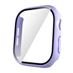 Apple Watch 10 46mm Sert PC Kasa ve Ekran Koruyucu Zore Watch Gard 35 Mor