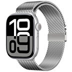 Apple Watch 10 42mm Uyumlu Zore KRD-121 Metal Hasır Kordon