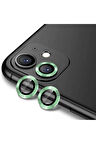 Apple iPhone 12 Mini Uyumlu Zore CL-12 Premium Safir Parmak İzi Bırakmayan Anti-Reflective Kamera Lens Koruyucu Açık Yeşil