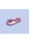 Apple iPhone X Uyumlu Zore Metal Kamera Koruyucu Rose Gold