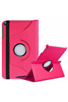 Samsung Galaxy T720 Tab S5E Uyumlu Zore Dönebilen Standlı Kılıf Pembe
