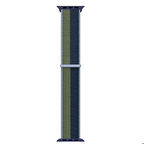 Apple Watch 38mm Uyumlu Kordon Hasır Örgü Cırt Cırtlı Terletmeyen Zore KRD-03 Kumaş Kayış Moss Green