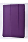 Apple iPad Mini 5 Uyumlu Zore Smart Cover Standlı 1-1 Kılıf Mor