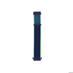 Samsung Gear S2 (20mm) Uyumlu Kordon Hasır Örgü Cırt Cırtlı Terletmeyen Zore KRD-03 Kumaş Kayış NO58