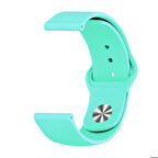 Samsung Galaxy Watch 46mm 22mm Uyumlu Kordon Klasik Yumuşak Geçmeli Spor KRD-11 Kayış Turkuaz