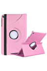 Samsung Galaxy Tab A7 10.4 T500 (2020) Uyumlu Zore Dönebilen Standlı Kılıf Pembe Açık