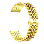 Huawei GT2 42mm 20mm Uyumlu Kordon Paslanmaz Çelik Rolex Metal KRD-36 Kayış Gold