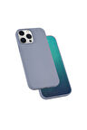 Apple iPhone 13 Uyumlu Kılıf Zore Silk Silikon Lacivert