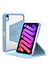 Apple iPad Mini 2021 (6.Nesil) Uyumlu Kılıf Zore Nayn Dönebilen Standlı Kılıf Mavi Açık