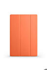 Samsung Galaxy Tab A8 10.5 SM-X200 (2021) Uyumlu Zore Smart Cover Standlı 1-1 Kılıf Turuncu