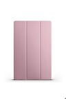 Samsung Galaxy Tab S8 Ultra SM-X900 Uyumlu Zore Smart Cover Standlı 1-1 Kılıf Rose Gold