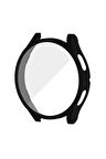 Samsung Galaxy Watch 5 40mm Uyumlu Sert PC Kasa ve Ekran Koruyucu Zore Watch Gard 14 Siyah