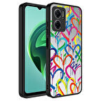 Xiaomi Redmi Note 11E Uyumlu Kılıf Aynalı Desenli Kamera Korumalı Parlak Zore Mirror Kapak Kalp