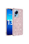 Xiaomi Mi 13 Lite Uyumlu Kılıf Zore Shining Silikon Pembe