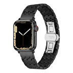 Apple Watch 42mm Uyumlu Zore KRD-86 Metal Kordon Siyah