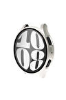 Samsung Galaxy Watch 6 40mm Uyumlu Sert PC Kasa ve Ekran Koruyucu Zore Watch Gard 14 Starlight