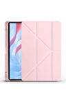 Huawei Honor X8 Pro 11.5' Uyumlu Kılıf Zore Tri Folding Kalem Bölmeli Standlı Kılıf Rose Gold