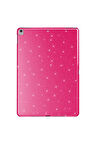 Apple iPad 10.2 2021 (9.Nesil) Uyumlu Simli Parlak Görünümlü Zore Tablet Koton Kılıf Pembe Koyu