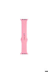 Apple Watch 44mm Uyumlu Band Serisi Klasik Kordon Silikon Strap Kayış Pembe