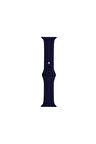 Apple Watch Ultra 49mm Uyumlu Band Serisi Klasik Kordon Silikon Strap Kayış Midnight Blue