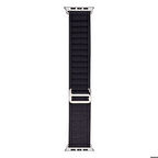 Apple Watch 7 41mm Uyumlu Kordon Naylon Kumaş Spor Görünümlü Band-74 Hasır Kayış Mor