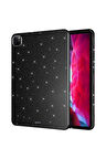 iPad Pro 11 2020 (2.Nesil) Simli Parlak Görünümlü Zore Tablet Koton Kılıf Siyah