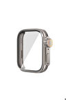 Huawei Watch Fit 3 Uyumlu - Apple Watch Ultra 49mm Kasa Dönüştürücü ve Ekran Koruyucu Zore Watch Gard 33 Gümüş