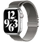 Apple Watch 7 41mm Uyumlu Zore KRD-121 Metal Hasır Kordon