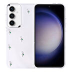 Samsung Galaxy S23 FE Uyumlu Kılıf Airbag Tasarımlı Simli Şeffaf Zore Kutup Kapak