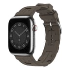 Apple Watch 7 41mm Uyumlu Kordon Silikon Yumuşak Esnek Metal Klipsli KRD-92 Kayış