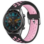 Huawei GT2 46mm 22mm Uyumlu Kordon Silikon Metal Başlıklı Esnek KRD-10 Kayış