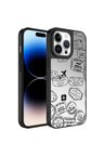 Apple iPhone 14 Pro Uyumlu Kılıf Aynalı Desenli Kamera Korumalı Parlak Zore Mirror Kapak