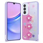 Samsung Galaxy A54 Uyumlu Kılıf Parlayan Simli Kabartma Figürlü Zore Cevze Kapak