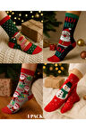 4'lü Paket Yılbaşı Unisex Soket Çorap