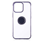 iPhone 13 Pro Kılıf Kenarları Renkli Yüzüklü Manyetik Silikon