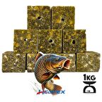 Hedyex 1Kg Sazan Küspesi Delikli Küp Mısır Küspesi Kare