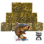 Hedyex 3Kg Sazan Küspesi Delikli Küp Mısır Küspesi Kare