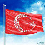 Kelime-i Tevhid Besmele Ayyıldız Sancak Türk Bayrağı 70x105 Bayrak