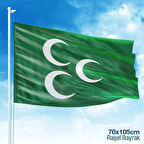 Yeşil 3 Üç Hilal Osmanlı İmparatorluğu Sancağı -bayrak -sancak Raşel