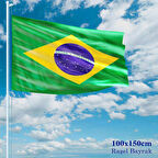 Brezilya Bayrağı - 100x150 Cm (1 Metre X 1,5 Metre) - Raşel Kumaş