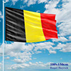 Belçika Bayrağı - 100x150 Cm (1 Metre X 1,5 Metre) - Raşel Kumaş