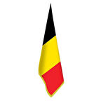 Belçika Bayrağı -ofis-makam-toplantı Odaları - Saçaklı Makam Bayrağı