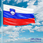 Slovenya Bayrağı - 100x150 Cm (1 Metre X 1,5 Metre) - Raşel Kumaş