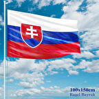 Slovakya Bayrağı - 100x150 Cm (1 Metre X 1,5 Metre) - Raşel Kumaş
