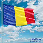 Romanya Bayrağı - 100x150 Cm (1 Metre X 1,5 Metre) - Raşel Kumaş
