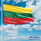 Litvanya Bayrağı - 100x150 Cm (1 Metre X 1,5 Metre) - Raşel Kumaş