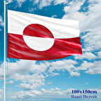 Gronland Bayrağı - 100x150 Cm (1 Metre X 1,5 Metre) - Raşel Kumaş