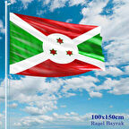 Burundi Bayrağı - 100x150 Cm (1 Metre X 1,5 Metre) - Raşel Kumaş