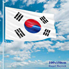 Güney Kore Bayrağı - 100x150 Cm (1 Metre X 1,5 Metre) - Raşel Kumaş